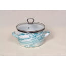 Кастрюля эмалированная "Шейк Бело-бирюзовый" 2,5 л (форма сфера) САНТЭКС 1-2425111(Бл)"Шейк Бл-Брз" (1-2425111(Бл)(23)) 