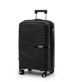 Чемодан на колёсах Pride PP9702 черный,S (малый) 55х35х24(+5) см, 44л Полипропилен, 4 колеса