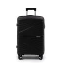 Чемодан на колёсах Pride PP9702 черный,M (средний) 65х42х28(+5) см, 75л Полипропилен, 4 колеса (Pride PP9702 black M) 