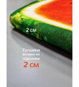 Подушка для сиденья 33x33 см оранжевый/красный/зеленый (комплект 4 шт.) MATEX FRUTIS CUADRO 64-398