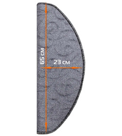 Коврик на ступеньки 23x65 см темно-серый (комплект 5 шт.) MATEX MY STEP 54-658