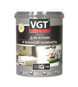 Краска VGT PREMIUM для кухни и ванной комнаты IQ130, база А, 2 л