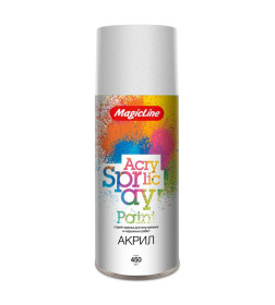 Краска аэрозольная акриловая MagicLine небесно-белая RAL 9018 265 гр