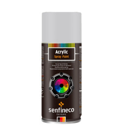 Краска аэрозольная акриловая серебро 400 мл Senfineco Paint Acrylic 800°C High Tem. Silver