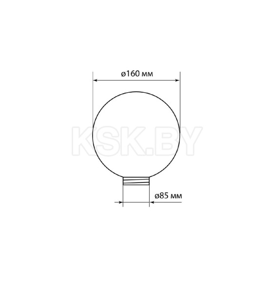 Рассеиватель шар ПММА 160 мм золотой (резьба А 85) TDM SQ0321-0220 (SQ0321-0220) 