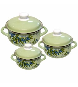 Набор кастрюль "Черника-1" 1,5/2/3 л (салатный)