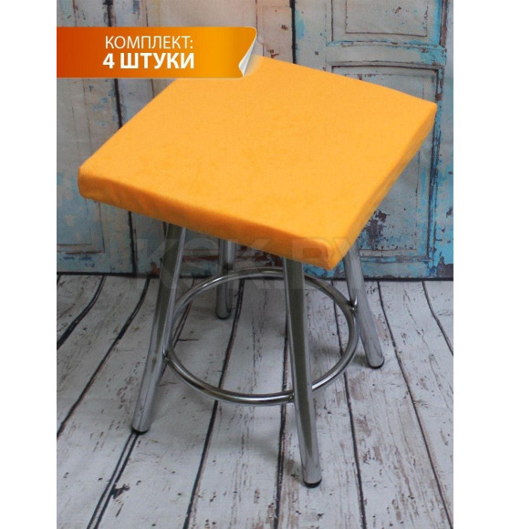 Подушка для сиденья 33x33 см абрикосовый (комплект 4 шт.) MATEX VELOURS CUADRO 46-806 (46-806) 