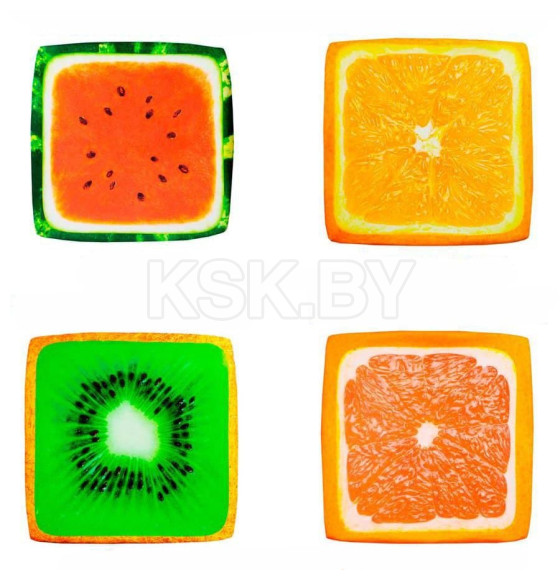 Подушка для сиденья 33x33 см оранжевый/красный/зеленый (комплект 4 шт.) MATEX FRUTIS CUADRO 64-398 (64-398) 
