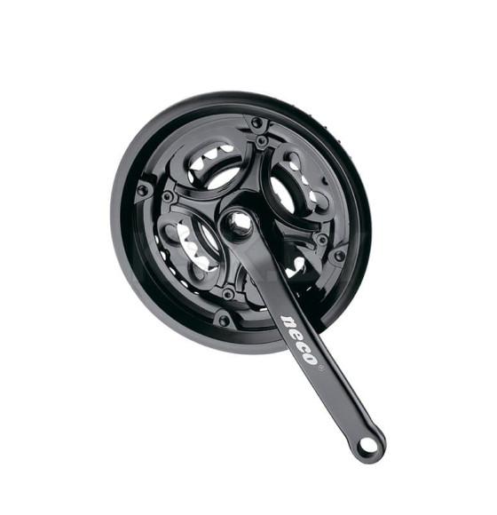 Шатуны NECO NSS-3010 24/34/42T, с защитой, сталь, 170 мм, чёрный (8025)