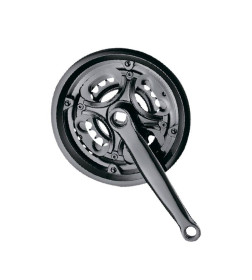 Шатуны NECO NSS-3013 24/34/42T, с защитой, сталь, 170 мм, чёрный