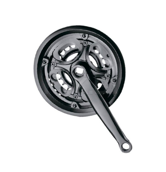 Шатуны NECO NSS-3013 24/34/42T, с защитой, сталь, 170 мм, чёрный (8028)