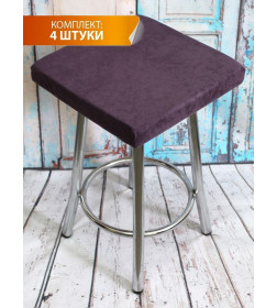 Подушка для сиденья 33x33 см фиолетовый (комплект 4 шт.) MATEX VELOURS CUADRO 46-837