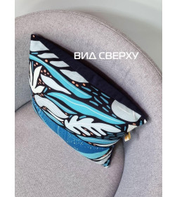 Подушка декоративная "Большой кит" 33x33 см (синий, бирюзовый, черный) MATEX FANTASY 62-615