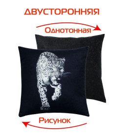 Подушка декоративная "Леопард Black" 33x33 см (черный) MATEX FANTASY 62-677