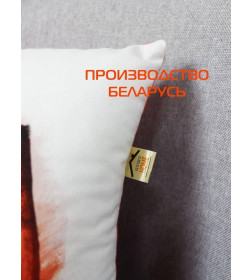 Подушка декоративная "Рыжик дзен" 33x33 см (белый, серо-голубой, лососевый) MATEX FLUFFY 63-605