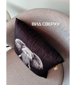 Подушка декоративная "Слон Black" 33x33 см (черный, светло-серый) MATEX FANTASY 63-032