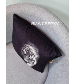 Подушка декоративная "Тигр Black" 33x33 см (черный, серый) MATEX FANTASY 62-684
