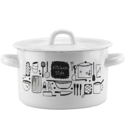Кастрюля эмалированная 2,0 л Kitchen Эмаль 01-1610/4М