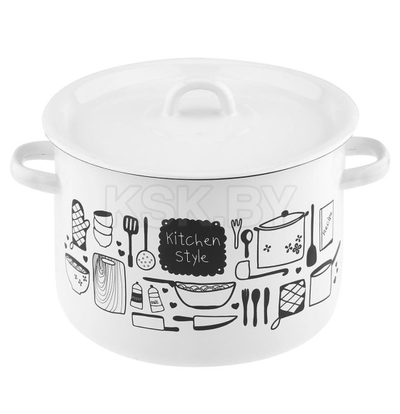 Кастрюля эмалированная 2,0 л Kitchen Эмаль 01-1610/4М (01-1610/4М) 