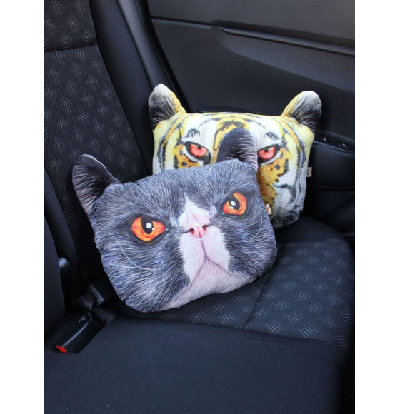 Подушка декоративная MATEX ANIMALS. МОПС. Размер: 41x38 Цвет: Темно-коричневый, бежевый (16-007) 