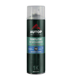 Покрытие антигравийное (серое) аэрозоль 650 мл AUTOP №10
