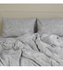 Комплект постельного белья LoveLife  1,5сп "Листья монстеры" 143*215см,150*214см,50*70см- 2шт, микрофайбер,100%п/э 10797859