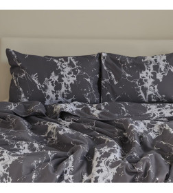 Комплект постельного белья LoveLife  1,5сп Gray marble 143*215см,150*214см,50*70см- 2шт, микрофибра,100%п/э 10848582