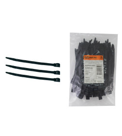 Хомут кабельный с горизонтальным замком (не разъемный) КСГ 9х360 мм черный (100 шт.) TDM SQ0524-0003