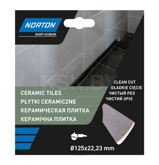 Диск алмазный 125х22,23мм по керамике NORTON  (70184601275) 