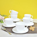 Чайный набор (12пр.) 210 мл FXB210-12 WHITE стеклокерамика Lavenir (99217) 