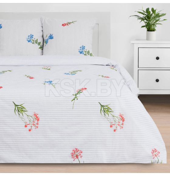 Постельное бельё Этель 2 сп Wild flowers 175*215 см, 200*220 см,70*70 см -2 шт (4746233) 