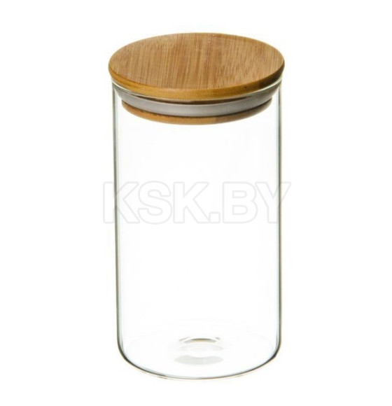 Банка для сыпучих продуктов (0,39 л) (107192) с бамбуковой крышкой (00107192) 