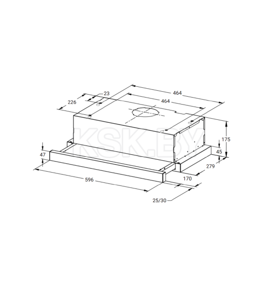 Вытяжка кухонная Weissgauff TEL 600 TC BL (TEL600TCBL) 