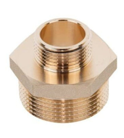 Ниппель переходной  1 1/4"х3/4" нар.-нар, латунь, AV Engineering (инд. упак.)