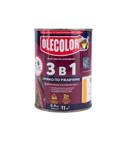 Грунт-эмаль по ржавчине Olecolor RAL 7024,  0,9 кг