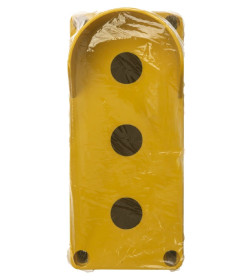 Корпус КП103 c козырьком для кнопок, 3 места, ABS желтый, IP66 TDM SQ0705-0013