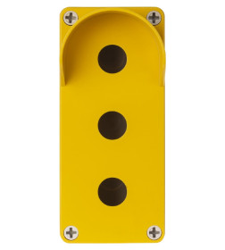 Корпус КП103 c козырьком для кнопок, 3 места, ABS желтый, IP66 TDM SQ0705-0013
