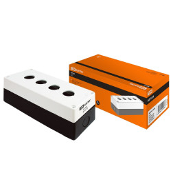 Корпус КП104 для кнопок, 4 места, белый IP54 TDM SQ0705-0004