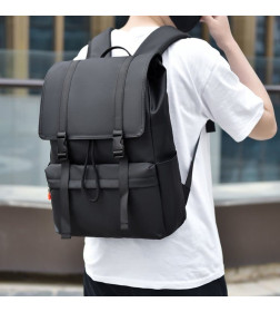 Рюкзак Pride M05-1395 черный,PU-кожа (текстура), 44х32х13 см