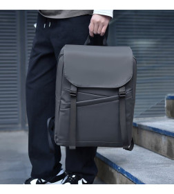 Рюкзак Pride M10-1719 черный,PU-кожа (гладкая), 43х31х12 см