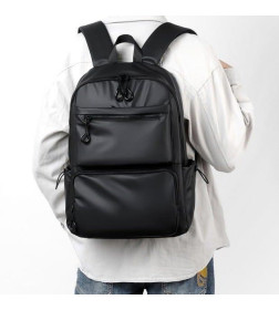 Рюкзак Pride M11-1913 черный,PU-кожа (гладкая), 43х33х15 см