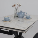 Стол AV 2111, МДФ+керамика, раздвижной 1200 (1800)*800 натуральный, глянцевый GOLD JADE/черный (119670) 