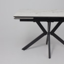 Стол AV 2111, МДФ+керамика, раздвижной 1200 (1800)*800 натуральный, глянцевый GOLD JADE/черный (119670) 