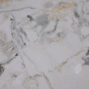 Стол AV 2111, МДФ+керамика, раздвижной 1200 (1800)*800 натуральный, глянцевый GOLD JADE/черный (119670) 