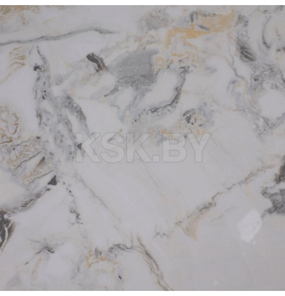 Стол AV 2111, МДФ+керамика, раздвижной 1200 (1800)*800 натуральный, глянцевый GOLD JADE/черный (119670) 