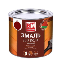 Эмаль для пола BAUMASTER красно-коричневая, 0,8 кг