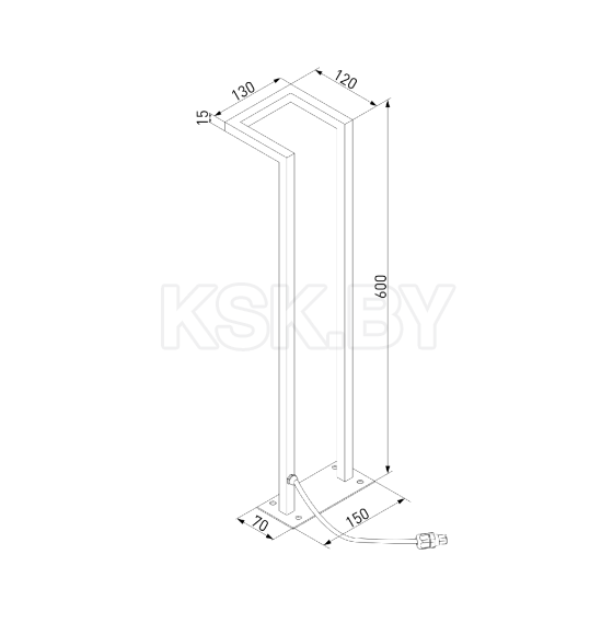 Светильник садово-парковый Stels 13W 4000K черный (a067901) 