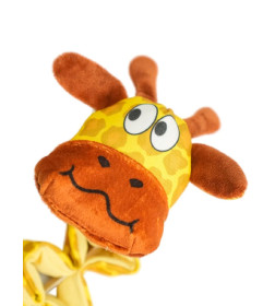 Игрушка Mr.Kranch для собак Жираф с карманами под лакомство 36 см желтая