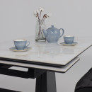 Стол AV 2119, МДФ+керамика, раздвижной 1200 (1800)*800 белый, глянцевый CARLA LARKIN /черный (119680) 