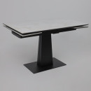 Стол AV 2119, МДФ+керамика, раздвижной 1200 (1800)*800 белый, глянцевый CARLA LARKIN /черный (119680) 